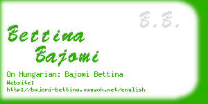 bettina bajomi business card